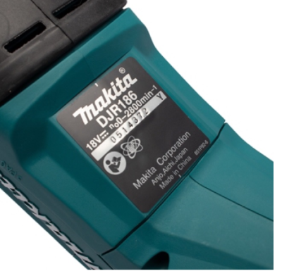 MAKITA เลื่อยชักไร้สาย 18 โวลต์ รุ่น DJR186Z ความยาวช่วงชัก 1-1/4 นิ้ว ไม่รวมแบตเตอรี่-แท่นชาร์จ (มากีต้า)