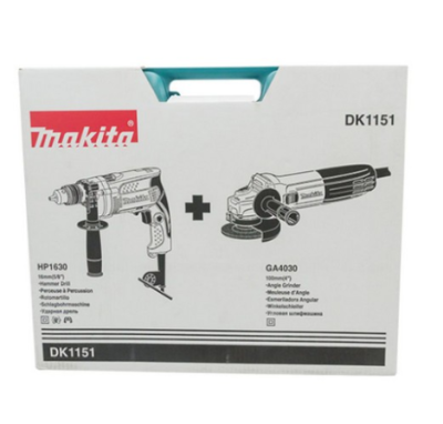 MAKITA ชุดเครื่องมือ เจียรมือ+สว่าน  HP1630+GA4030 รุ่น DK-1151