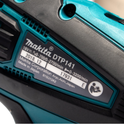 MAKITA สว่านไร้สาย แรงดันไฟฟ้า 18 โวลต์ 4 ระบบ คือ โหมด Impact-driver โหมดเจาะ โหมดเจาะหัว รุ่น DTP141Z