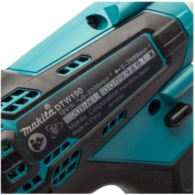 MAKITA บล๊อกไร้สาย 1/2" (แบต+MAKPAC) รุ่น DTW190SF1J