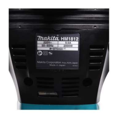 MAKITA สกัดคอนกรีต 1.1/8" (28.6mm) 2000W HEX AVT มีระบบลดแรงสั่นสะเทือน รุ่น HM1812