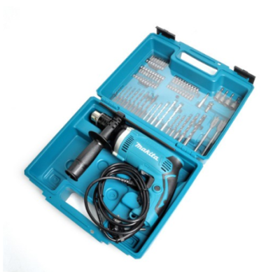 MAKITA สว่านกระแทก 16mm (5/8") 710W ปรับช้าเร็ว (มีกล่อง) ชุด 74 ชิ้น รุ่น HP1630KX3