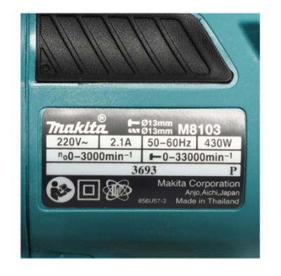 MAKITA สว่านกระแทก ประเภท Euro Typeขนาด 13 มม. (1/2 นิ้ว)  กำลังไฟฟ้า 430 วัตต์ รุ่น M8103B