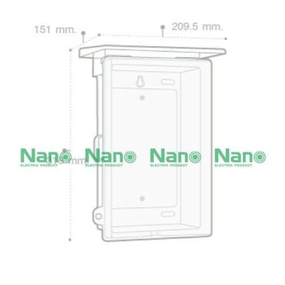 Nano ตู้กันน้ำพลาสติกมีหลังคา ฝาใส รุ่น NANO-101CW