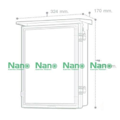 Nano ตู้กันน้ำพลาสติกมีหลังคา ฝาใส รุ่น NANO-103CW