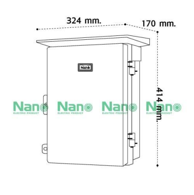Nano ตู้กันน้ำพลาสติกมีหลังคา ฝาทึบ รุ่น NANO-103W