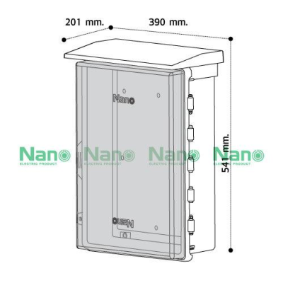 Nano ตู้กันน้ำพลาสติกมีหลังคา ฝาใส รุ่น NANO-104CW