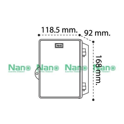 Nano ตู้กันน้ำพลาสติกสีขาว ขนาด 118.5x168x92mm. รุ่น NANO-11W