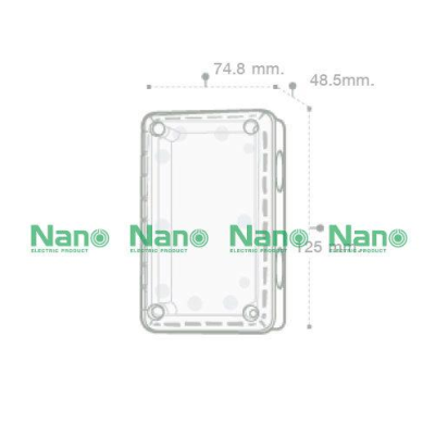 NANO กล่องกันน้ำพลาสติก ฝาใส ขนาด 74.8x125x48.5mm. รุ่น NANO-201CW
