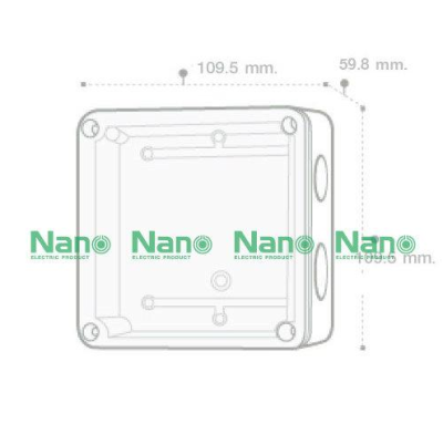 NANO กล่องกันน้ำพลาสติก ฝาใส ขนาด 109.5x109.5x59.8mm. รุ่น NANO-202CB