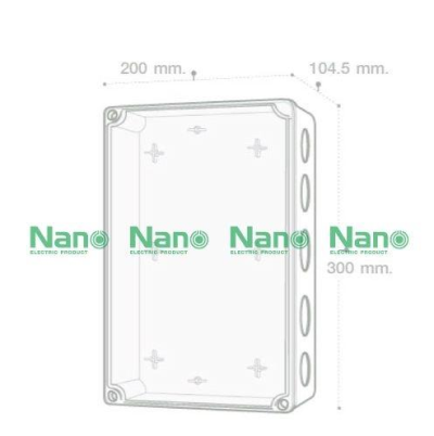 NANO กล่องกันน้ำพลาสติก ฝาใส ขนาด 151x198x96mm. รุ่น NANO-207CW