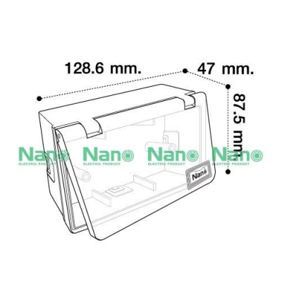 Nano กล่องฝาปิดกันน้ำ ฝาใส รุ่น NANO-406C (สำหรับหน้ากาก รุ่น Classic Series)