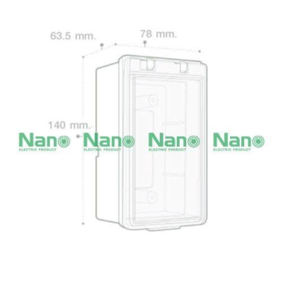 Nano กล่องฝาปิดกันน้ำ  ฝาใส รุ่น NANO-405C (สำหรับหน้ากาก รุ่น Classic Series)
