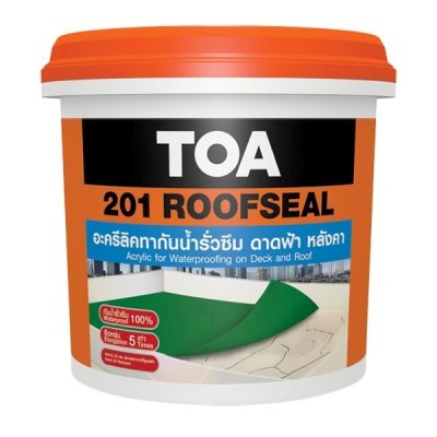 TOA201 รูฟซีล สีทาหลังคากันรั่วซึม 20KG สีขาว RSWHI 20กก./ถัง