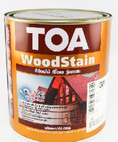 TOA Woodstain สีย้อมไม้กึ่งเงา-สีแดง S04