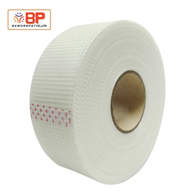 เทปกาวตาข่ายไฟเบอร์ กว้าง 50มม.X50เมตร เทปกาวไฟเบอร์กลาส เทปตาข่ายไฟเบอร์มีกาวในตัว FIBERGLASS MESH TAPE