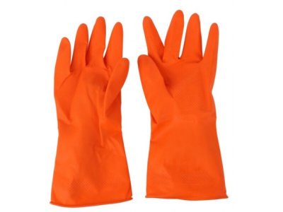 ถุงมือยางสีส้ม EagleOne L