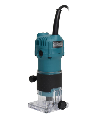 MAKITA เครื่องตกแต่งแกะสลักไม้ กำลังไฟ 530 วัตต์ ขนาดหัวจับดอก 6 มม. ความเร็วรอบ 6,000 RPM มีฉนวนสองชั้น รุ่น 3709