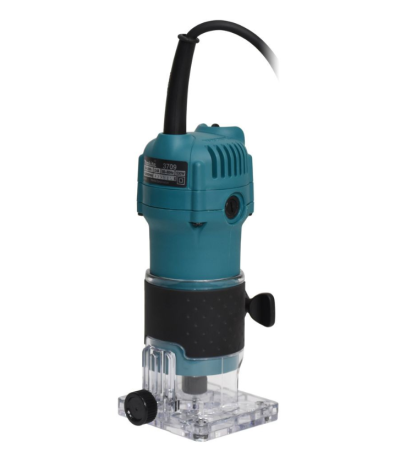 MAKITA เครื่องตกแต่งแกะสลักไม้ กำลังไฟ 530 วัตต์ ขนาดหัวจับดอก 6 มม. ความเร็วรอบ 6,000 RPM มีฉนวนสองชั้น รุ่น 3709
