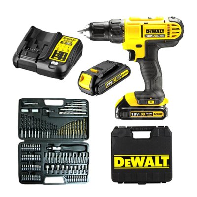 DEWALT สว่านไร้สาย 18 โวลท์300W + ชุดดอกสว่าน 109 ชิ้น