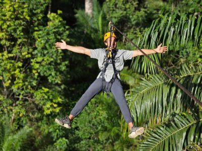 Rafting 5.5 KM + Zipline 10 Stations + Elephant 30 Mins. +  ATV 30 Mins. ATV Full day Tour