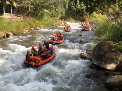 Rafting 5.5 KM + Zipline 10 Stations + Elephant 30 Mins. +  ATV 30 Mins. ATV Full day Tour