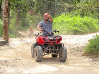 Rafting 5.5 KM + Zipline 10 Stations + Elephant 30 Mins. +  ATV 30 Mins. ATV Full day Tour