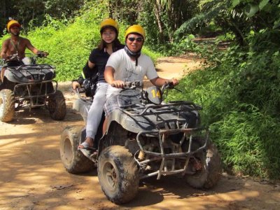 Rafting 5.5 KM + Zipline 10 Stations + Elephant 30 Mins. +  ATV 30 Mins. ATV Full day Tour