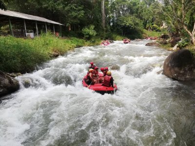 Rafting 5.5 KM + Zipline 10 Stations + Elephant 30 Mins. +  ATV 30 Mins. ATV Full day Tour