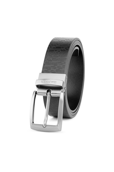 เข็มขัดผู้ชาย DP Monogram Reversible Pin Buckle Belt - Black