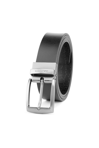 เข็มขัดผู้ชาย DP Monogram Reversible Pin Buckle Belt - Black