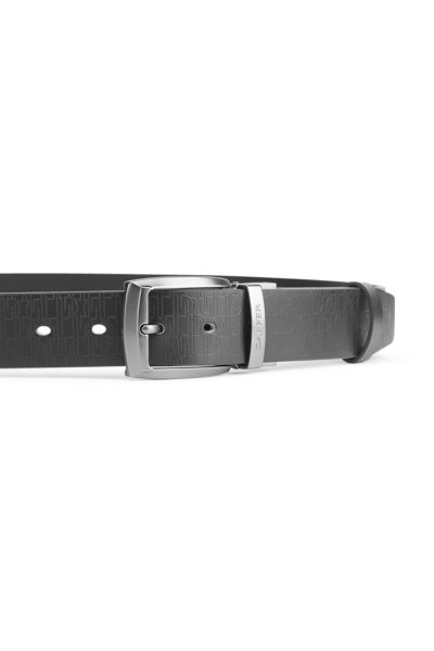 เข็มขัดผู้ชาย DP Monogram Reversible Pin Buckle Belt - Black