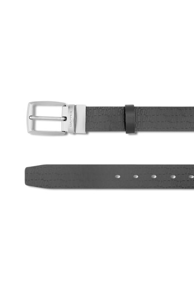 เข็มขัดผู้ชาย DP Monogram Reversible Pin Buckle Belt - Black