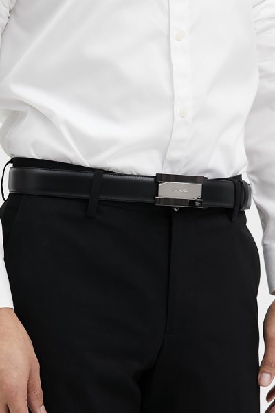 Ratchet Belt with Automatic Click Buckle
