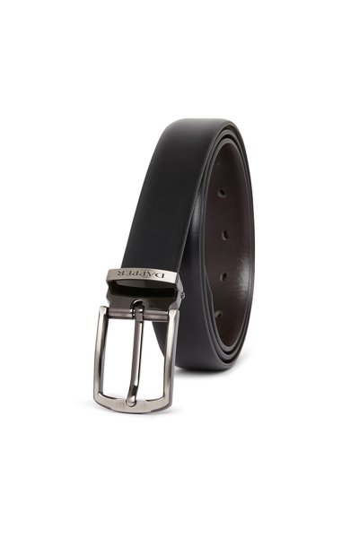 Metal Brushed Pin Buckle Slim Belt