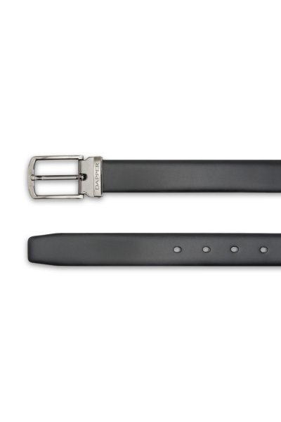 Metal Brushed Pin Buckle Slim Belt
