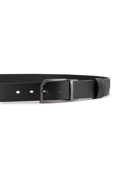 เข็มขัดหนังแท้ Snip Corner Rectangle Pin Buckle Belt