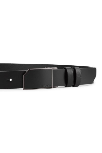 เข็มขัดหนังแท้ Snip Corner Plaque Buckle Belt