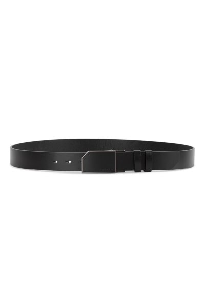 เข็มขัดหนังแท้ Snip Corner Plaque Buckle Belt