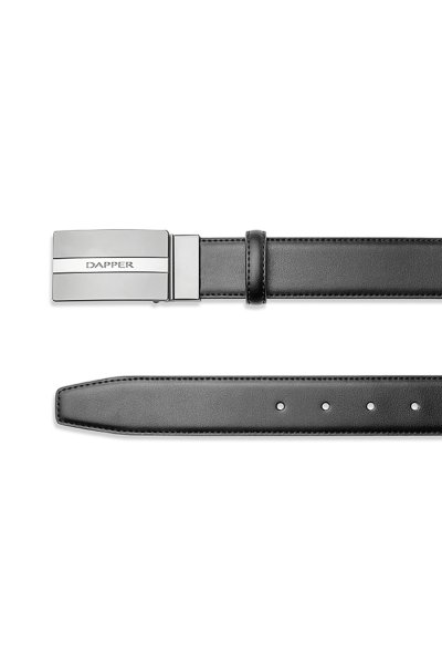 เข็มขัดหนังแท้ Engraved Plaque Buckle Reversible Belt