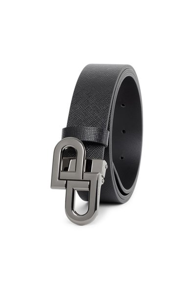 เข็มขัดหนังแท้ DP Iconic Buckle Saffiano Belt