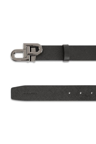 เข็มขัดหนังแท้ DP Iconic Buckle Saffiano Belt