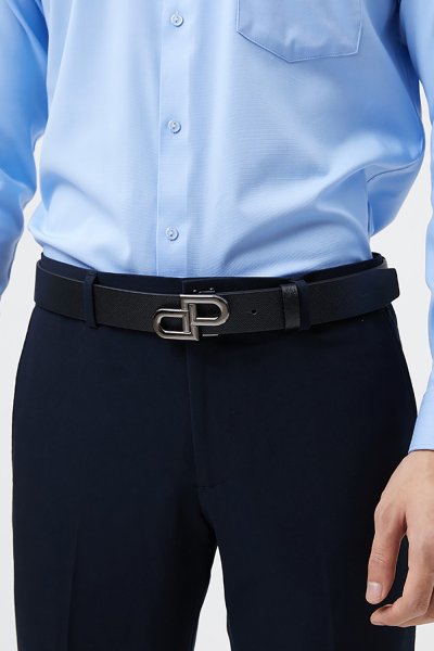 เข็มขัดหนังแท้ DP Iconic Buckle Saffiano Belt
