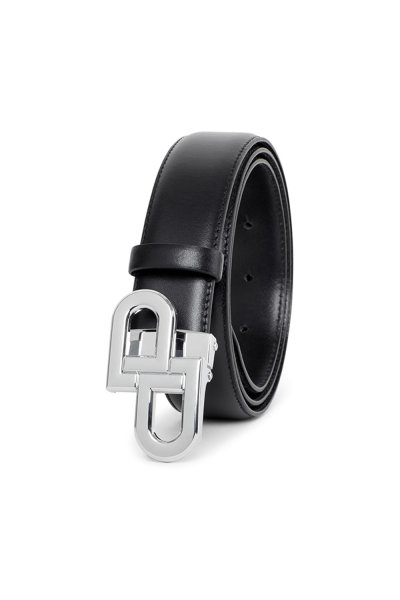 เข็มขัดหนังแท้ DP Iconic Silver Buckle