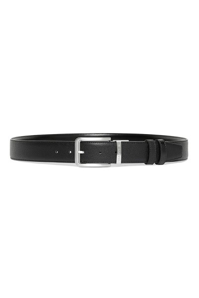 Modern Silver Pin Buckle Reversible Belt