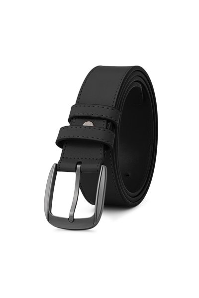 เข็มขัดผู้ชาย Classic Vegan Leather Belt - Black
