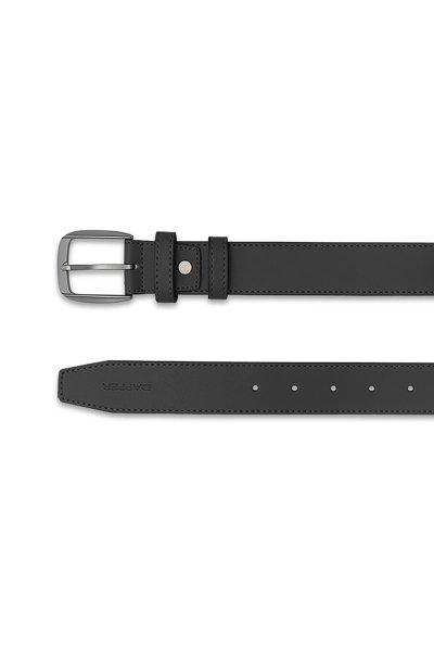 เข็มขัดผู้ชาย Classic Vegan Leather Belt - Black