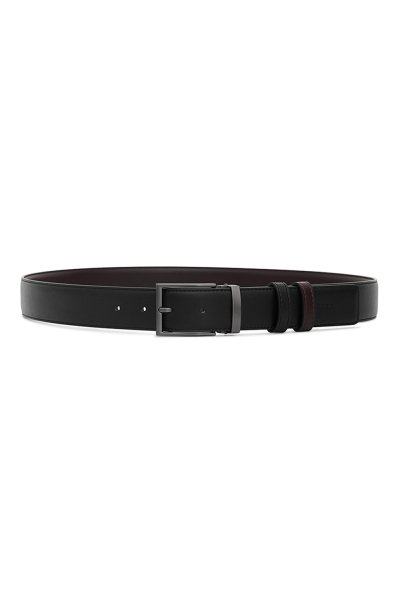เข็มขัดผู้ชาย Smart Vegan Leather Belt - Black