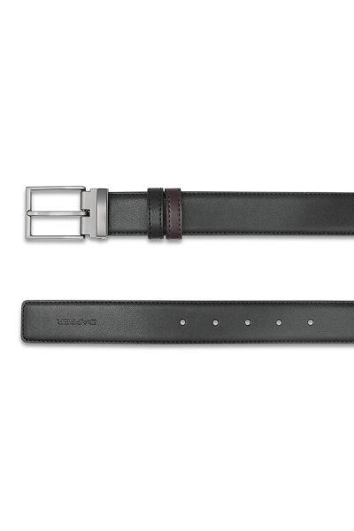 เข็มขัดผู้ชาย Smart Vegan Leather Belt - Black