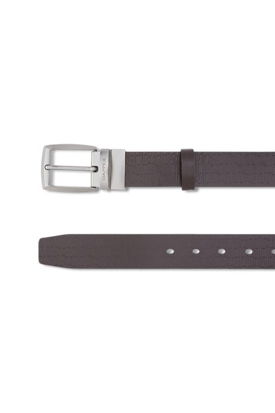 DP Monogram Reversible Pin Buckle Belt - Brown